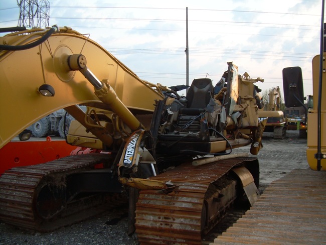 Mangled excavator